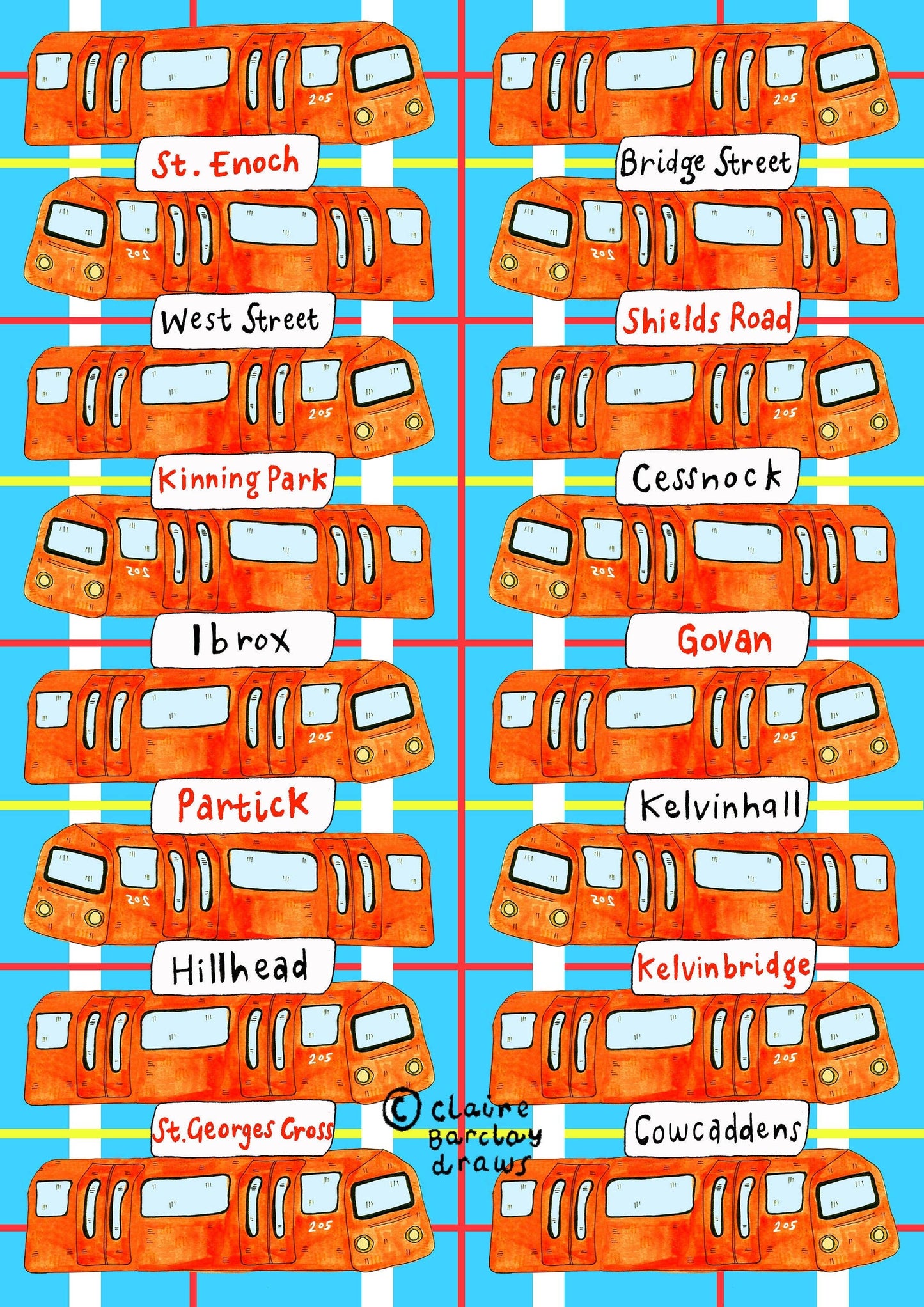 Glasgow Clockwork Orange Art Print