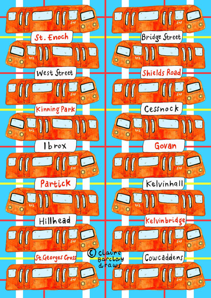 Glasgow Clockwork Orange Art Print
