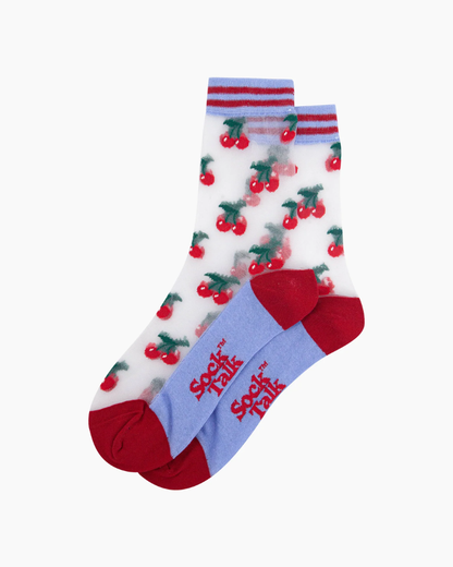 Cherry Unisex Sheer Pop Socks