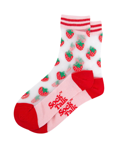 Sweetest Strawberry Unisex Sheer Pop Socks
