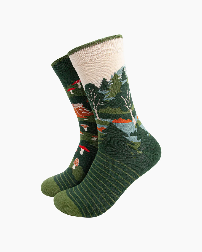 Woodland Scene Men's Crew Socks