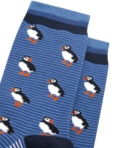 Puffin Stripes Scottish Crew Socks