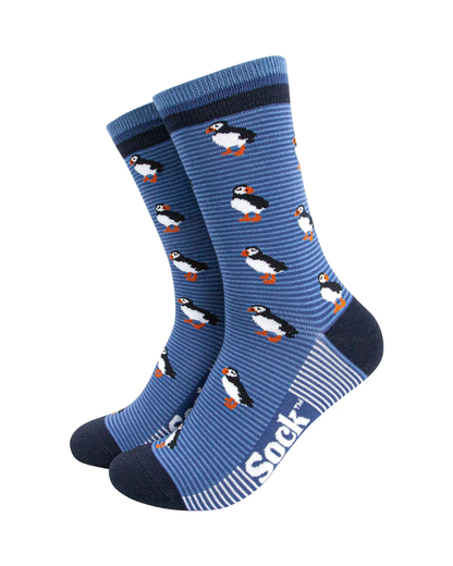 Puffin Stripes Scottish Crew Socks