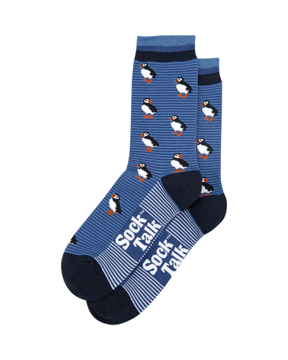 Puffin Stripes Scottish Crew Socks