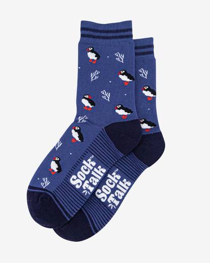 Puffins And Coral Unisex Bamboo Socks