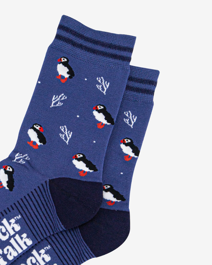Puffins And Coral Unisex Bamboo Socks