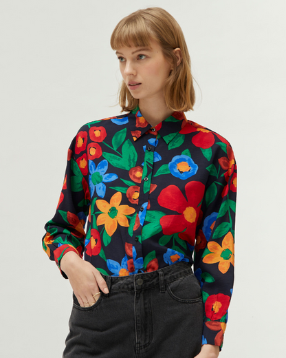 Painted Floral Shirt by Compania Fantastica