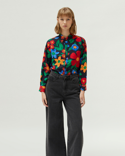 Painted Floral Shirt by Compania Fantastica