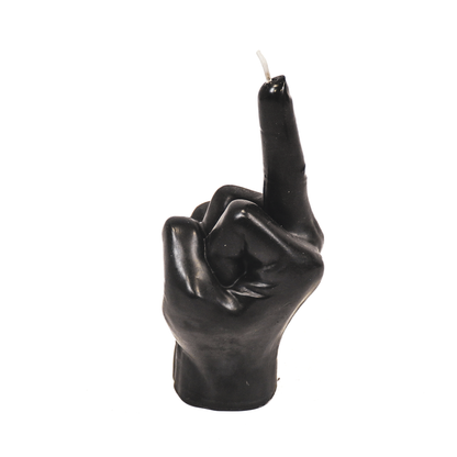 Middle finger Candle Black