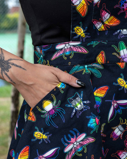 Pride Bugs Flared Pinafore Dress
