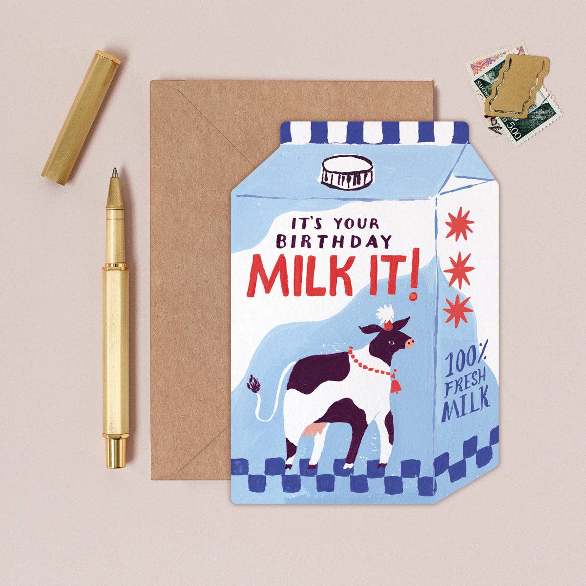 It's Your Birthday Milk It Greeting Card