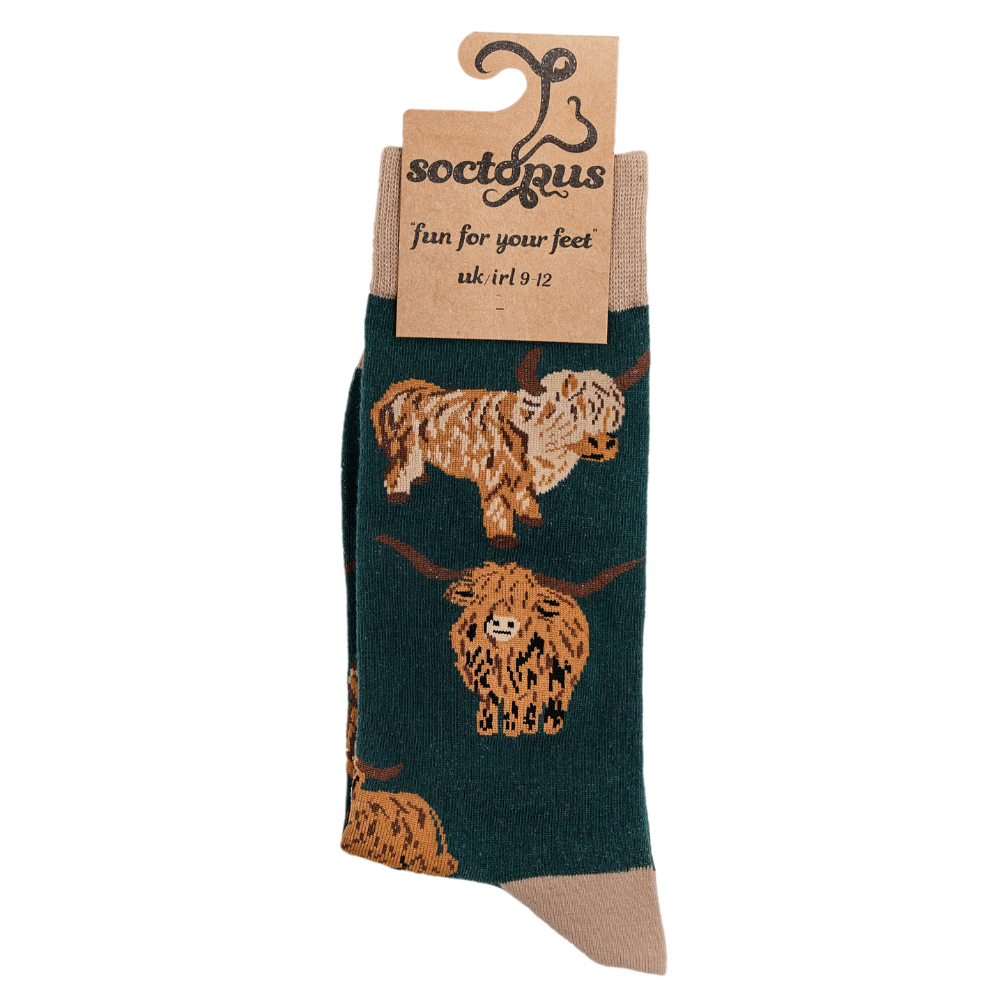 Highland Cow Socks - Och Aye the Moo!: PINK / XS (UK 12-3 / EU 33-36 / US 14-5)
