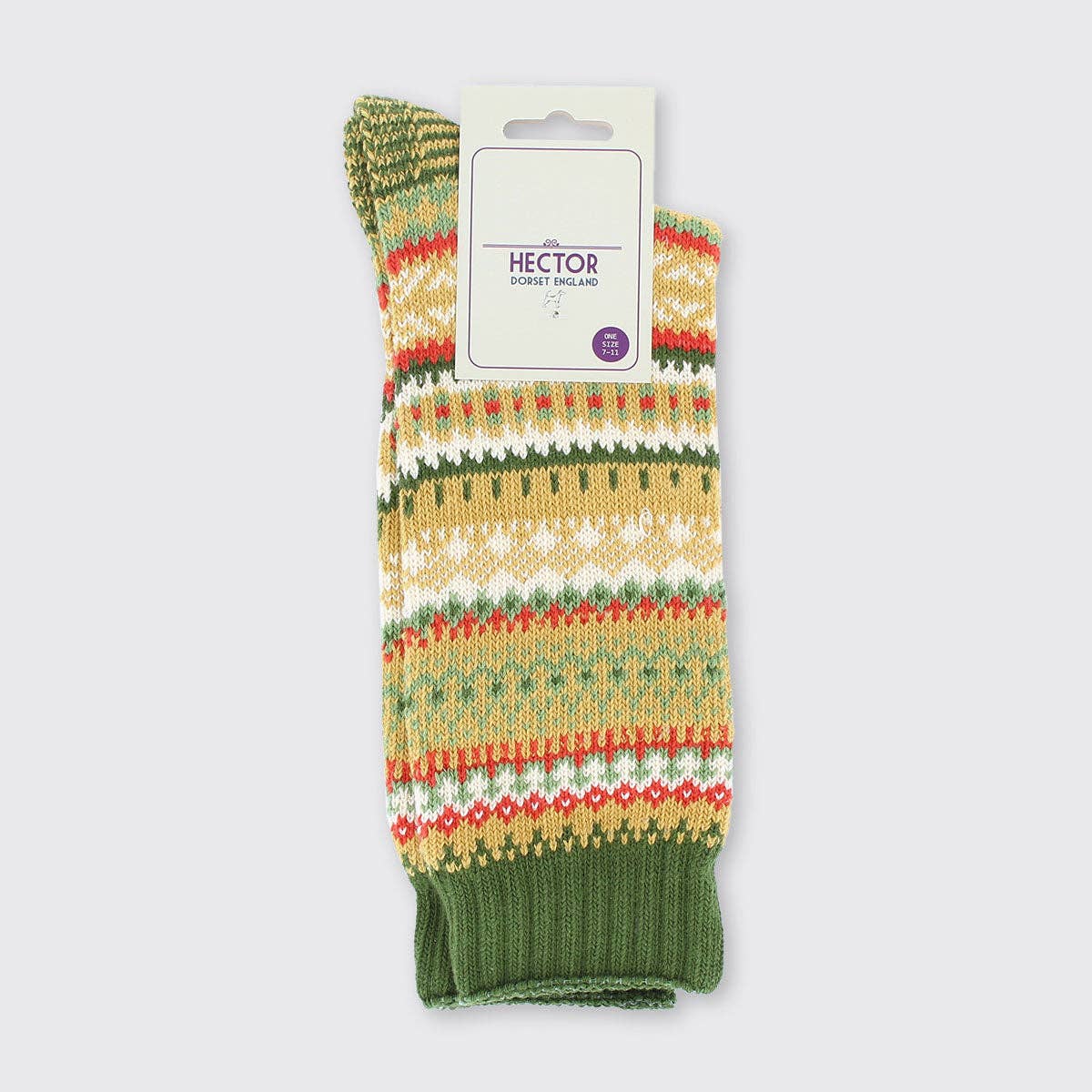 Men's Fairisle Socks Green