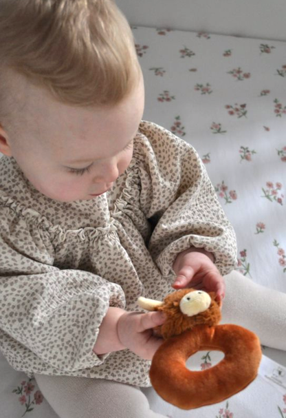 Highland Cow Baby Plush Rattle