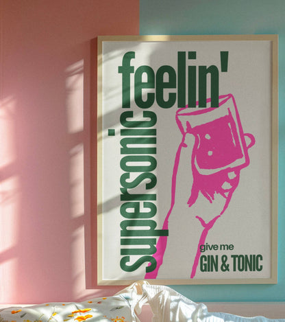 Feeling Supersonic Oasis Inspired A3 Art Print.