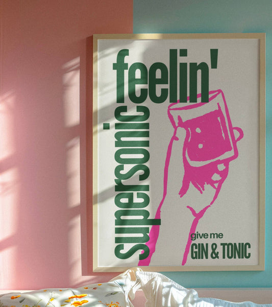 Feeling Supersonic Oasis Inspired A3 Art Print.