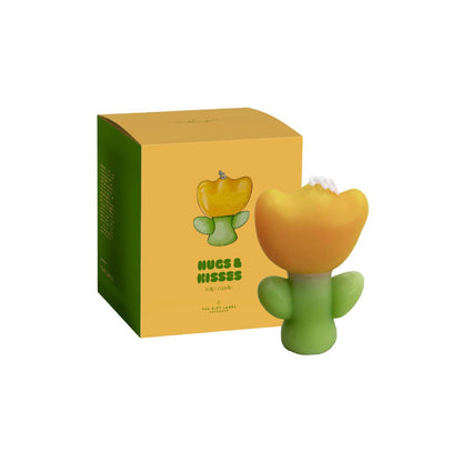 Hugs & Kisses Yellow Tulip Candle