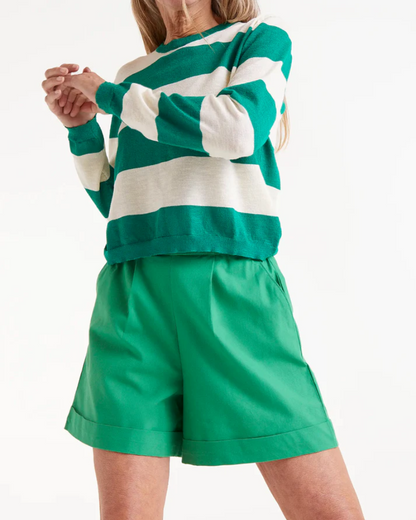 Green Button Shorts By Compania Fantastica