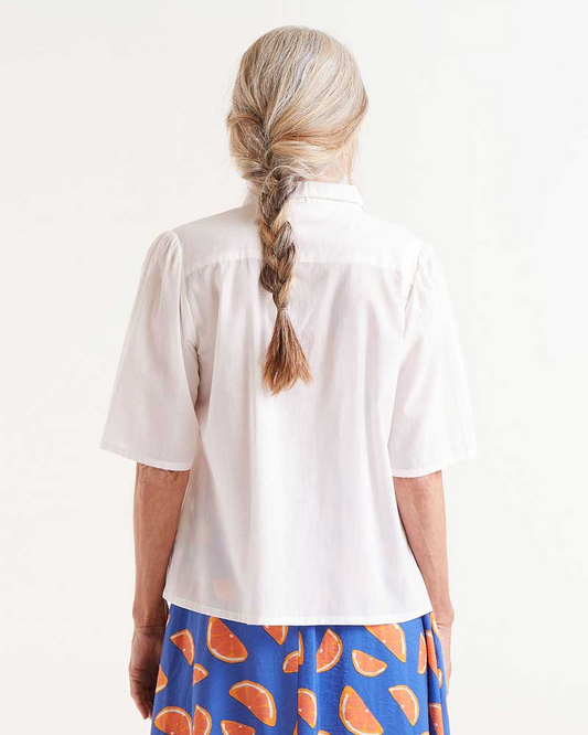 Oranges Print Cotton Short Sleeved Shirt By Compania Fantastica