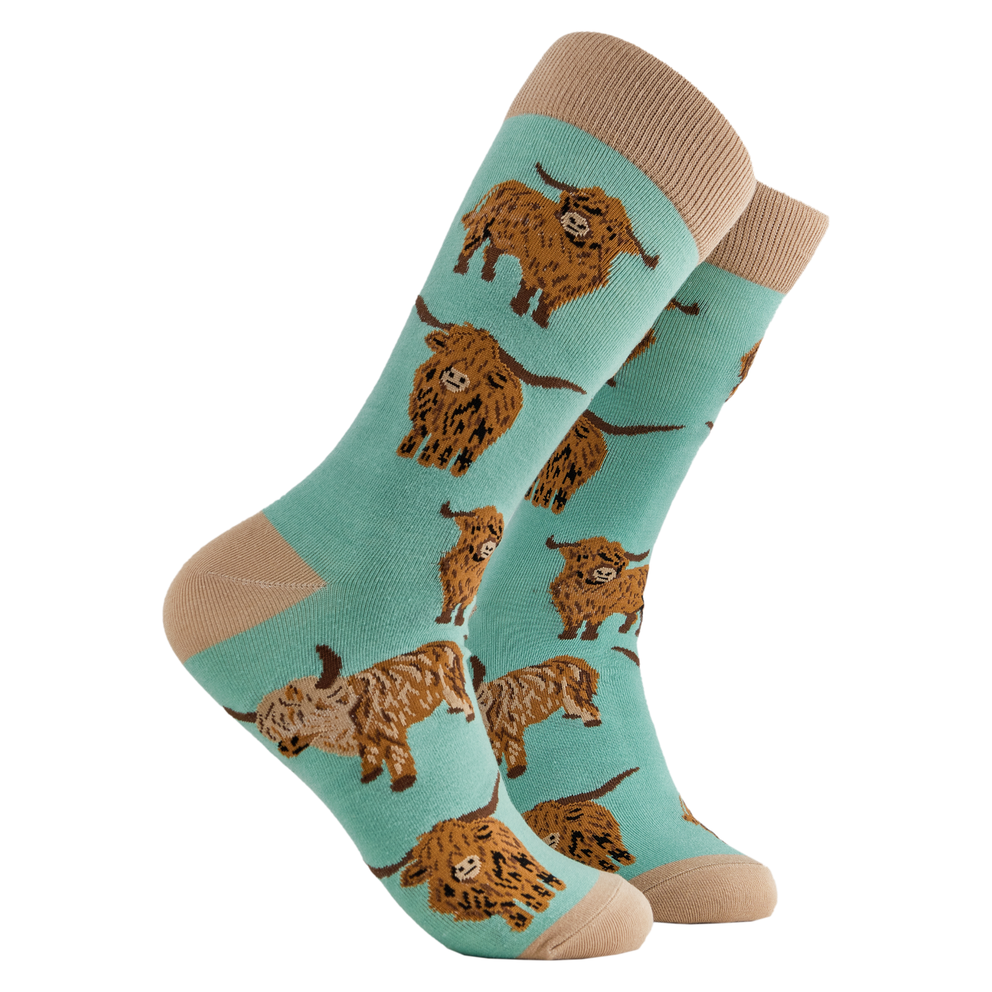 Highland Cow Socks - Och Aye the Moo!: PINK / XS (UK 12-3 / EU 33-36 / US 14-5)
