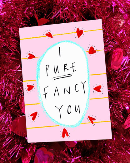 I Pure Fancy You Scottish Greeting Card