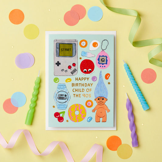 Child of the 90s Birthday Card