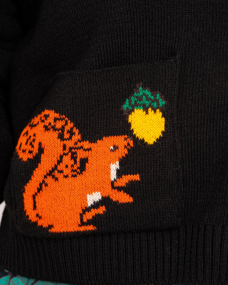 Squirrel Acorn Adventure Cropped Cardigan