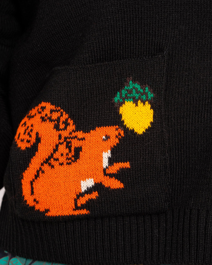Squirrel Acorn Adventure Cropped Cardigan