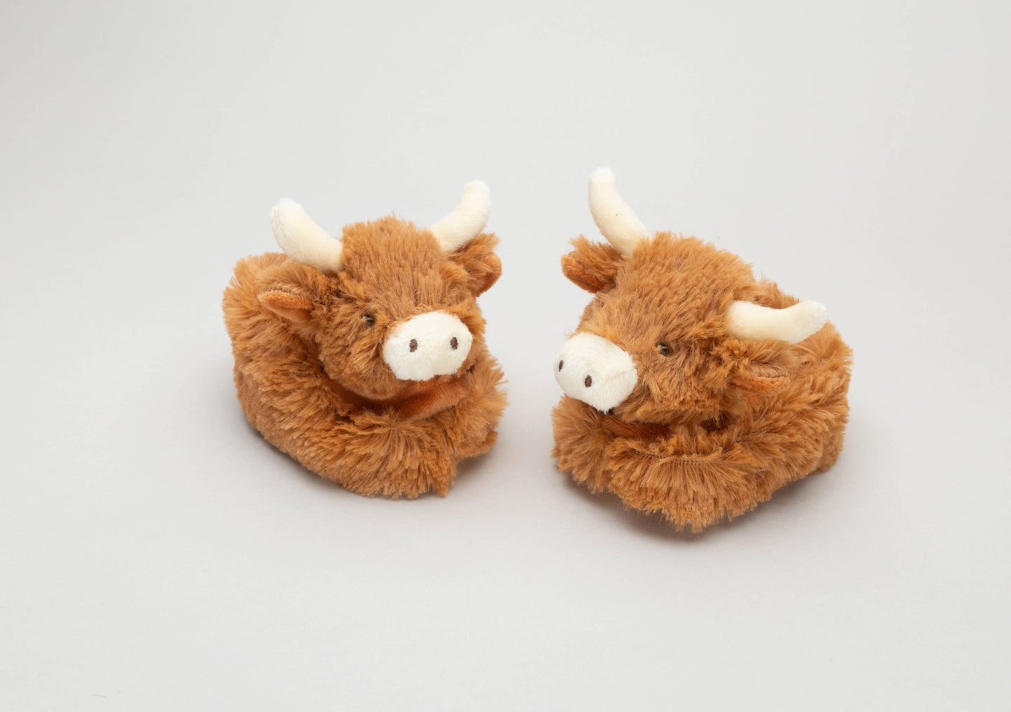 Highland Cow Plush Baby Slippers