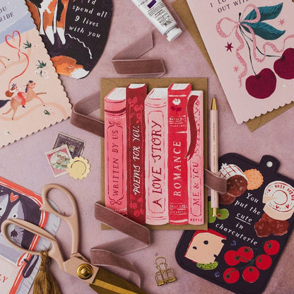 Love Story Books Greeting Card
