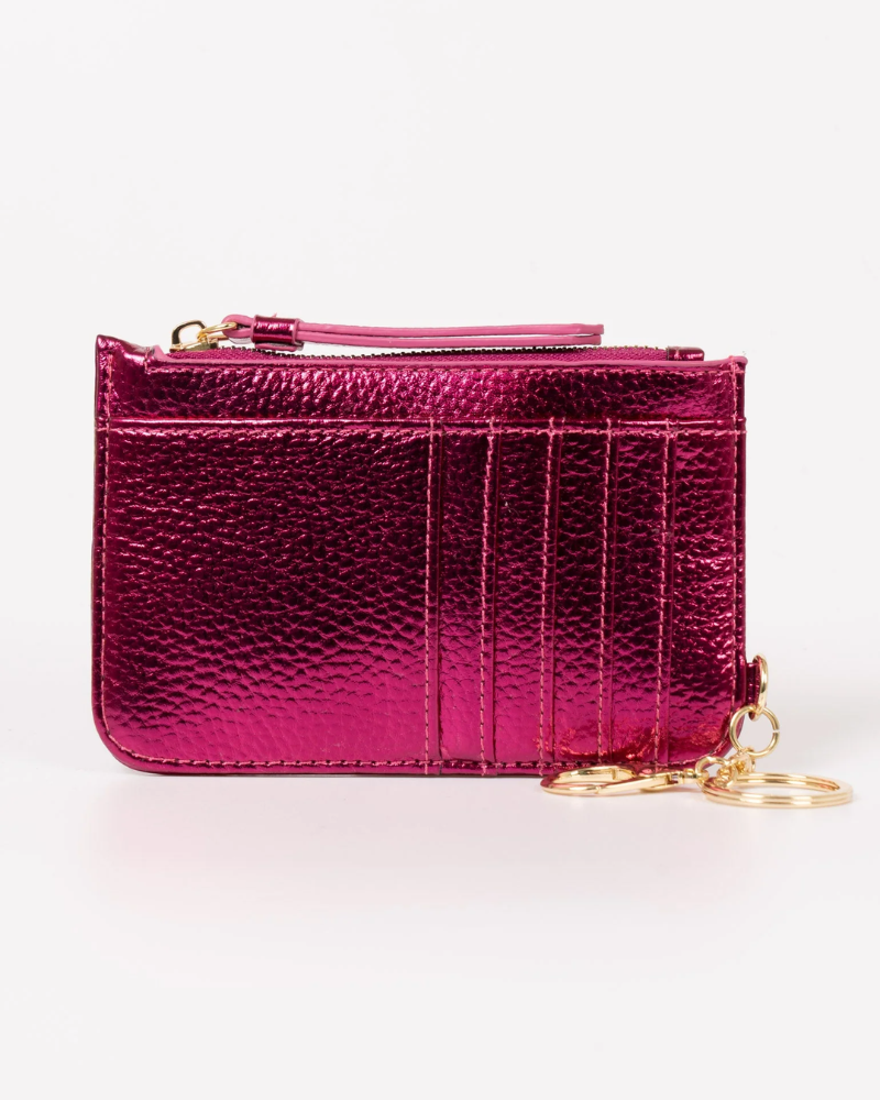 Mia Metallic Card Holder in Assorted Colours