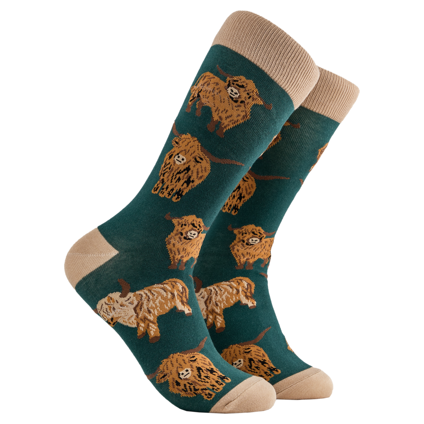 Highland Cow Socks - Och Aye the Moo!: PINK / XS (UK 12-3 / EU 33-36 / US 14-5)
