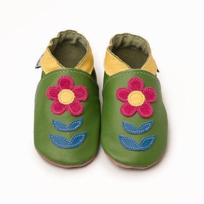 Briony Floral Leather Baby Shoes