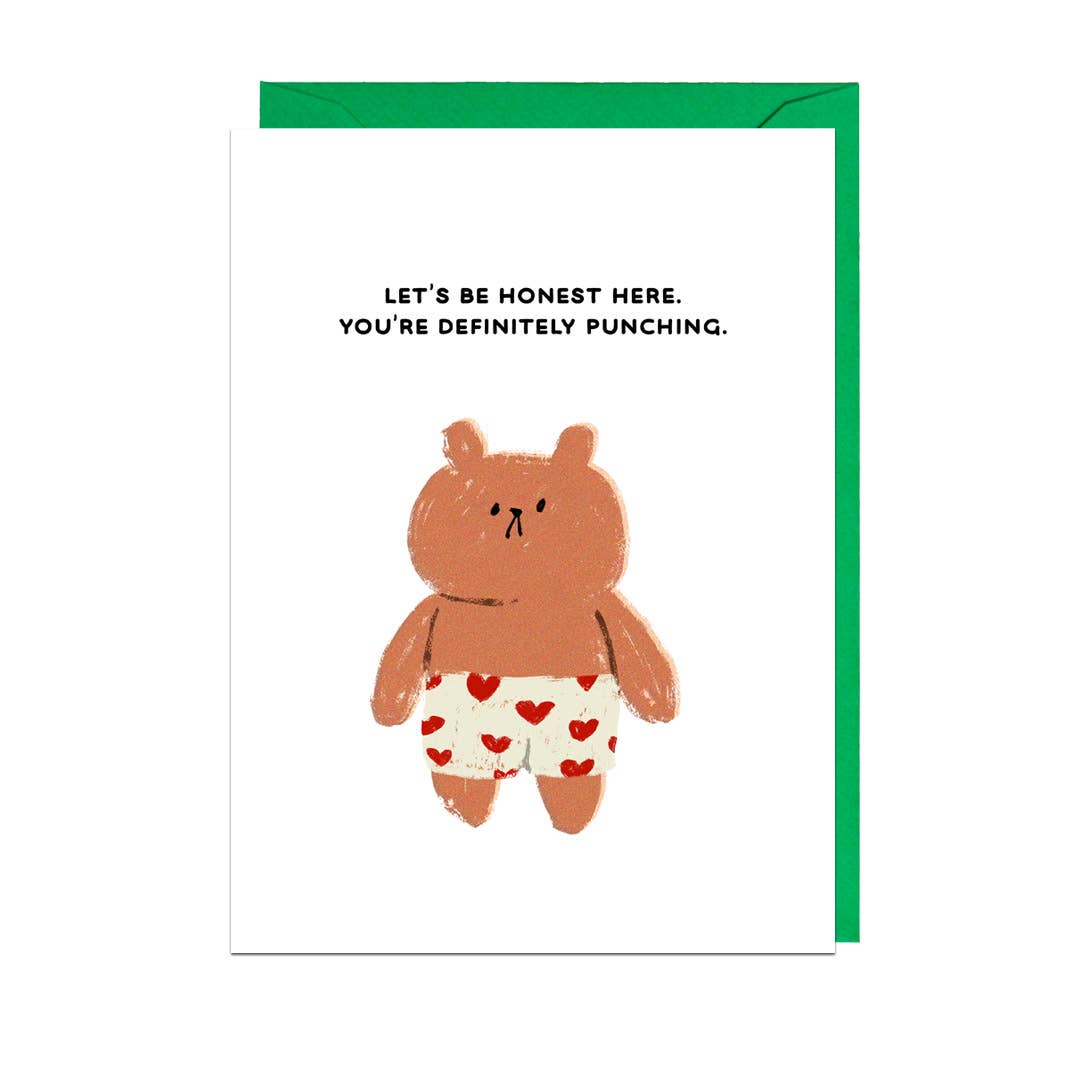 Punching Funny Greeting Card