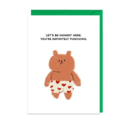 Punching Funny Greeting Card