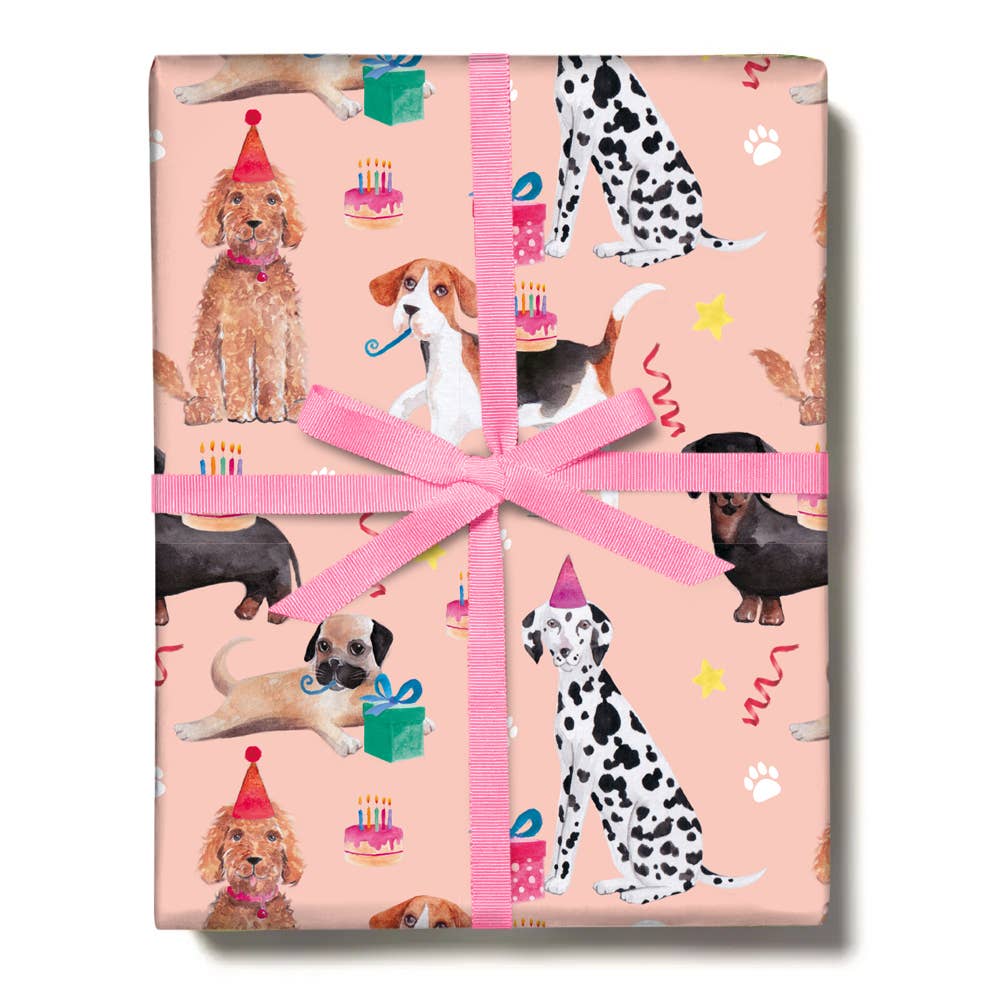 Dogs and Cakes Cute Gift Wrap