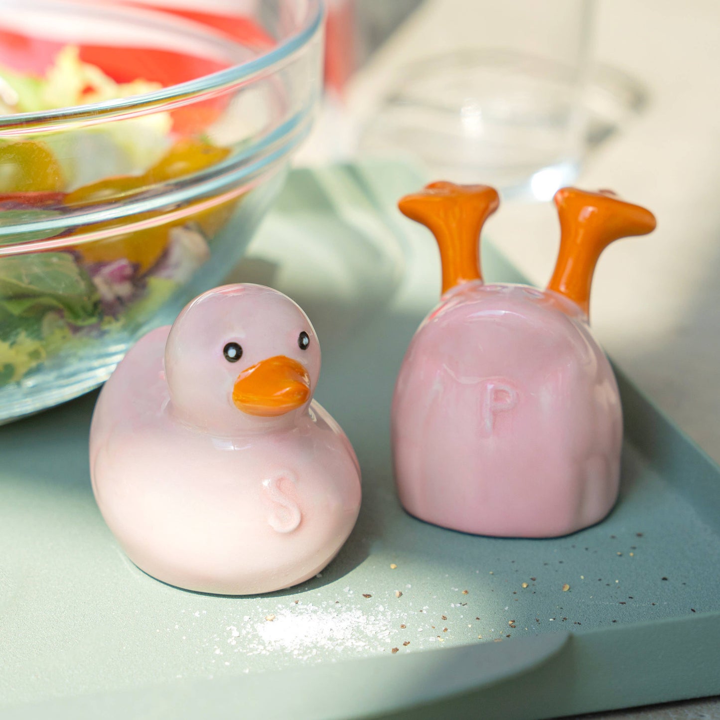 Duck Salt & Pepper Shaker By Helio Ferretti