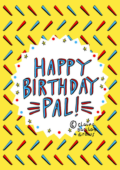 Happy Birthday Pal! Scottish Birthday Card