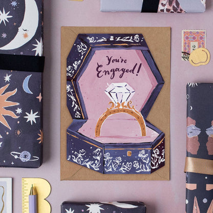 Engagement Ring Box Greeting Card
