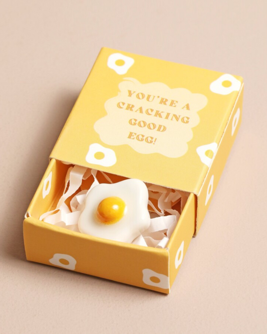 Good Egg Tiny Ceramic Token In Matchbox