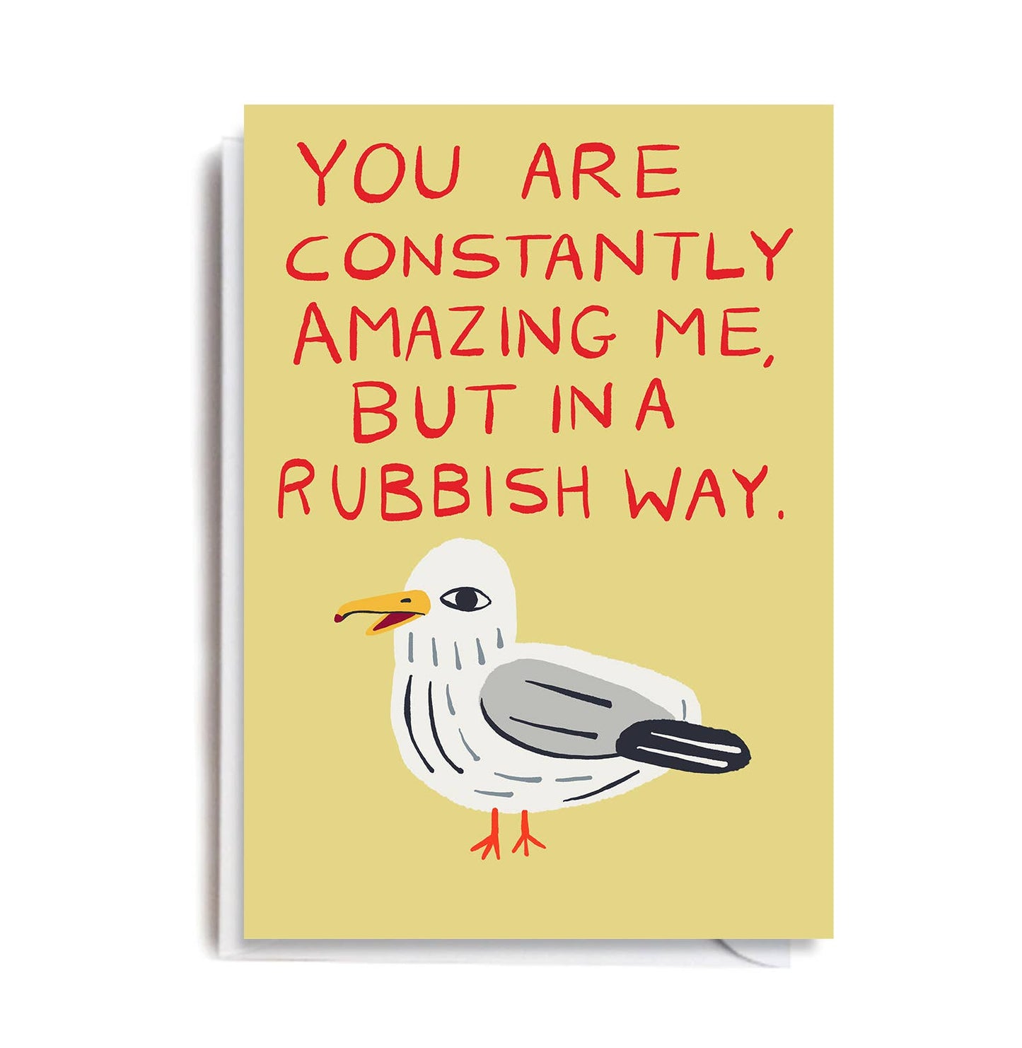 Amazing Me in a Rubbish Way Seagull Greeting Card