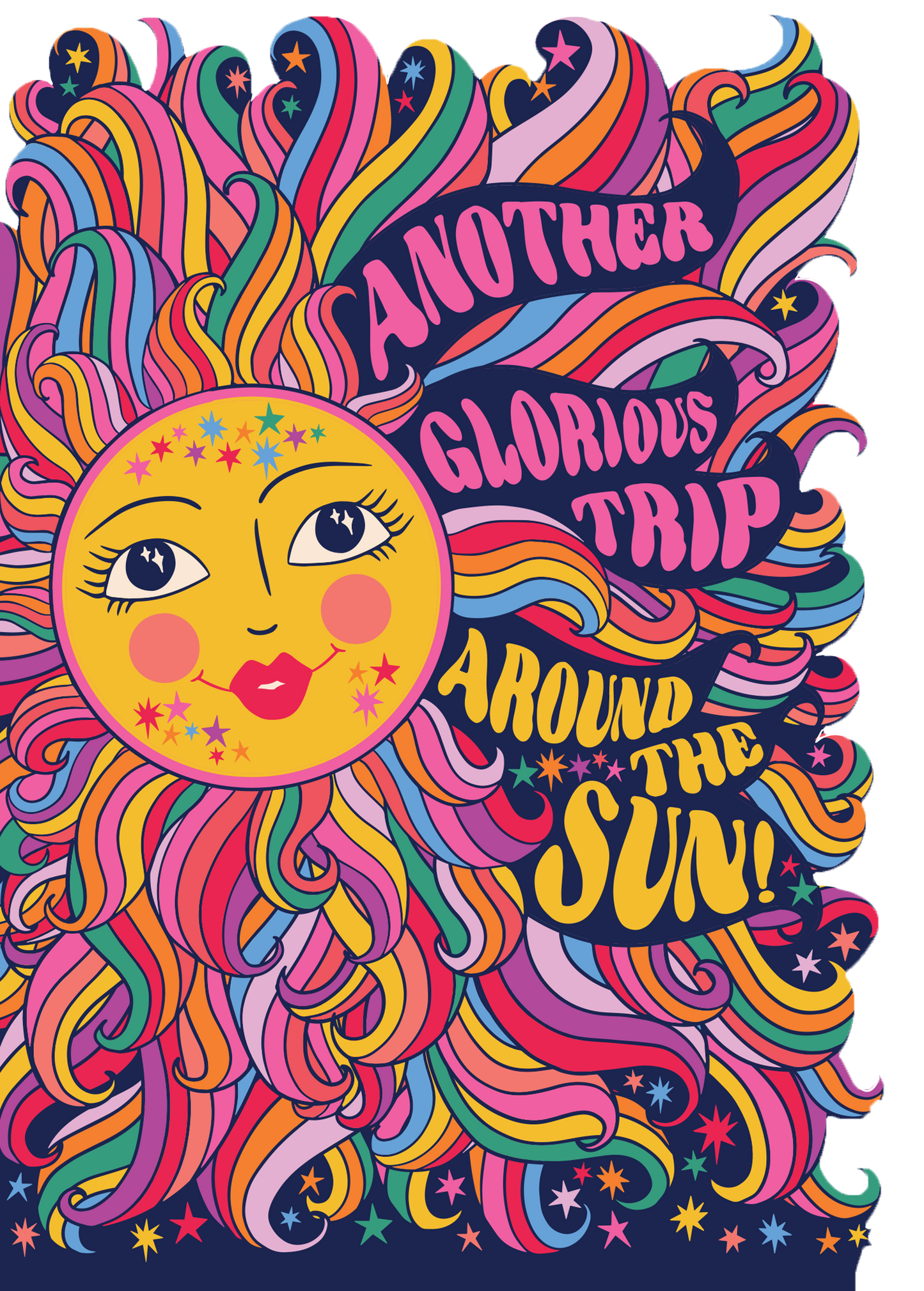 Glorious Sun Die Cut Birthday Card