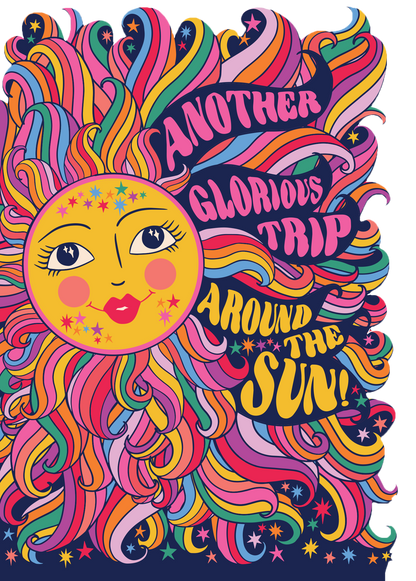 Glorious Sun Die Cut Birthday Card