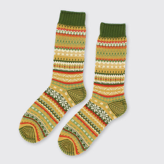 Men's Fairisle Socks Green