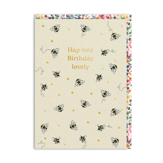 Cath Kidston Hap-Bee Bees Birthday Card