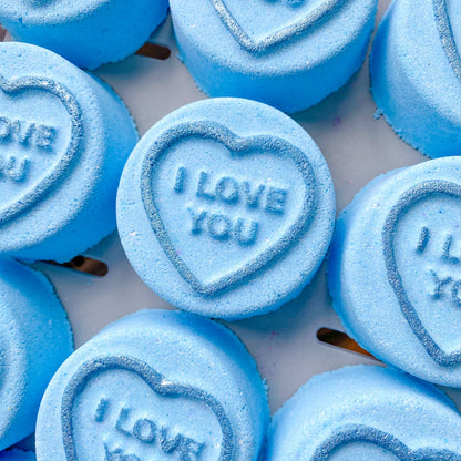 Blue Candy Heart Bath Bomb