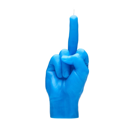 Blue F*ck You Middle Finger Candle