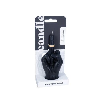 Small Fuck You Middle Finger Candle in Black