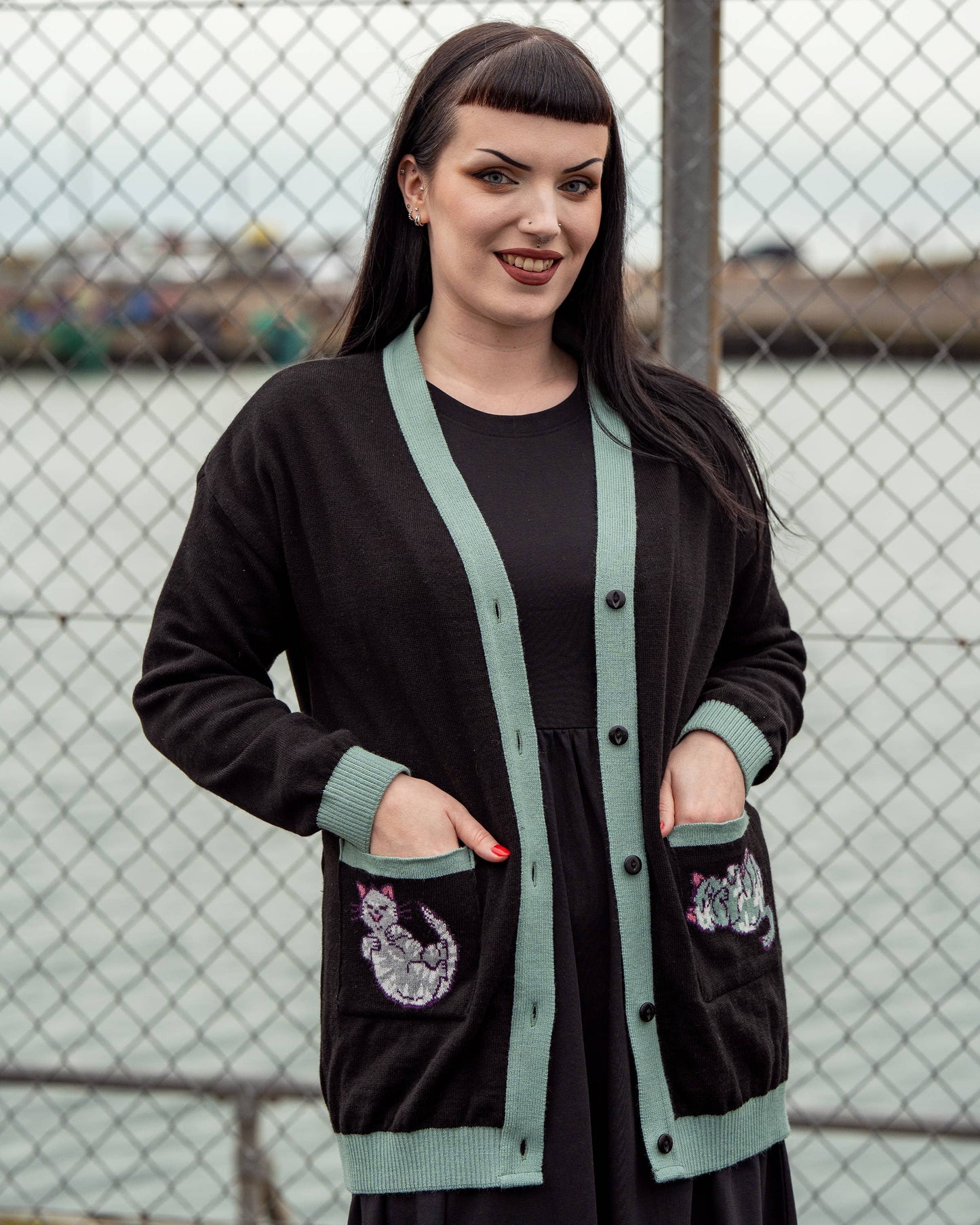 Purrfect Cats Long Cardigan Rebel Romance x Abi Perry