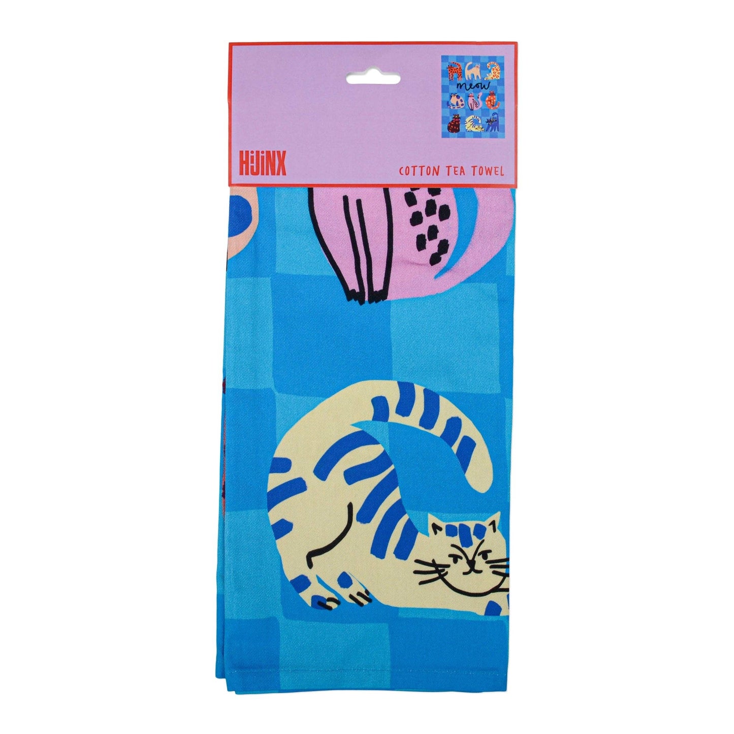Meow Cats Hijinx Tea Towel